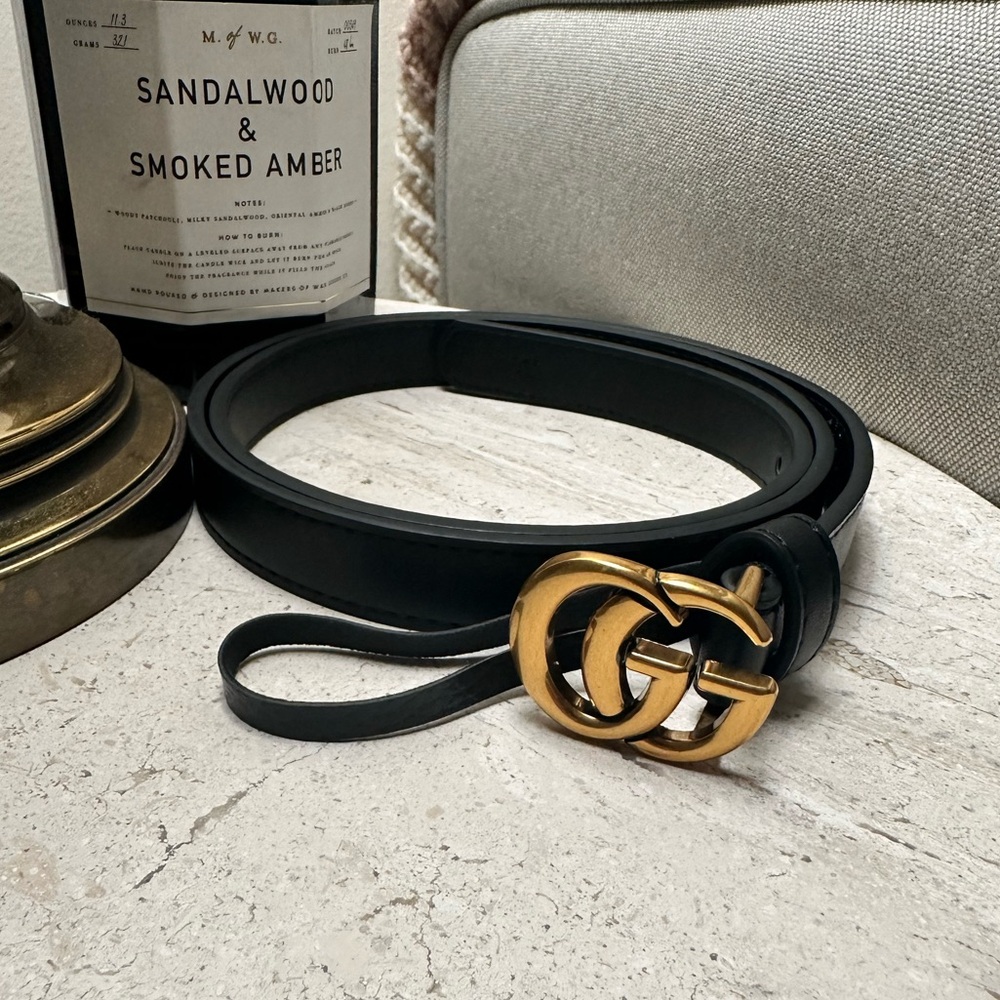 Marmont thin belt. 2.0 width. 105 cm.
